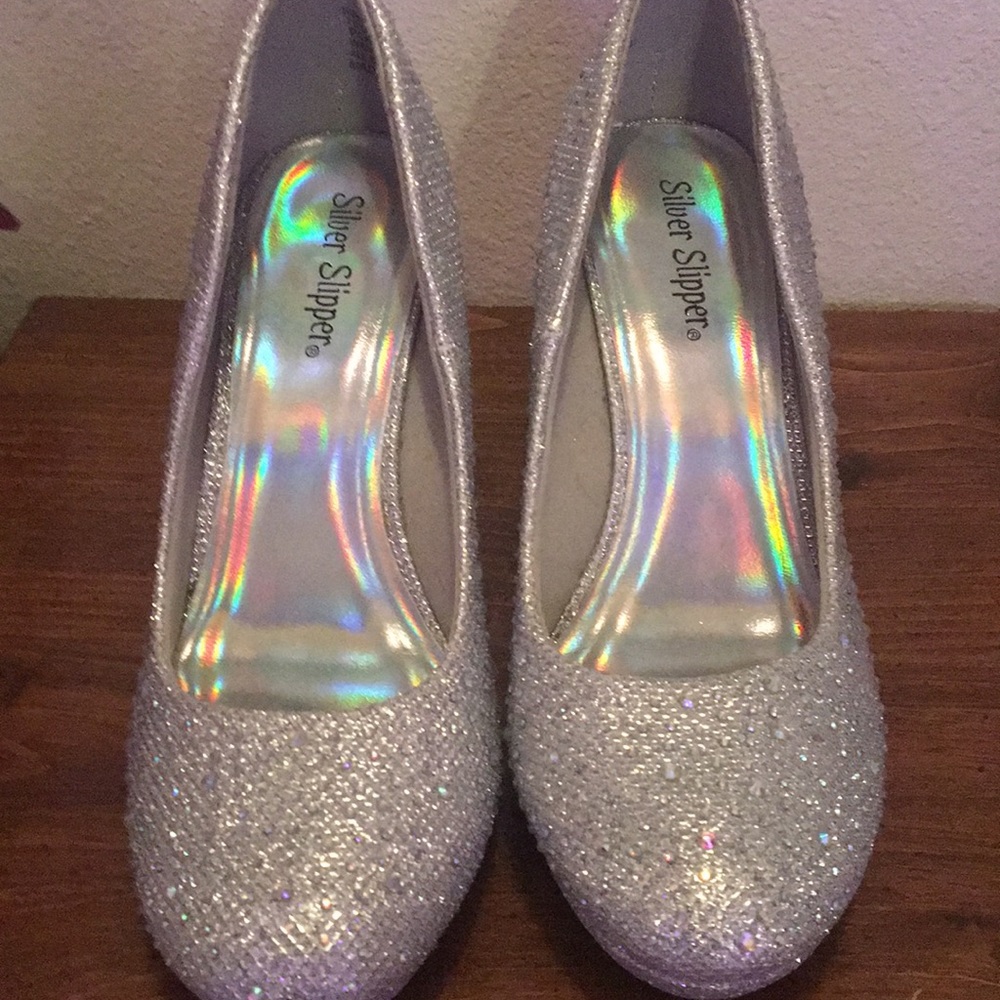 silver heels
